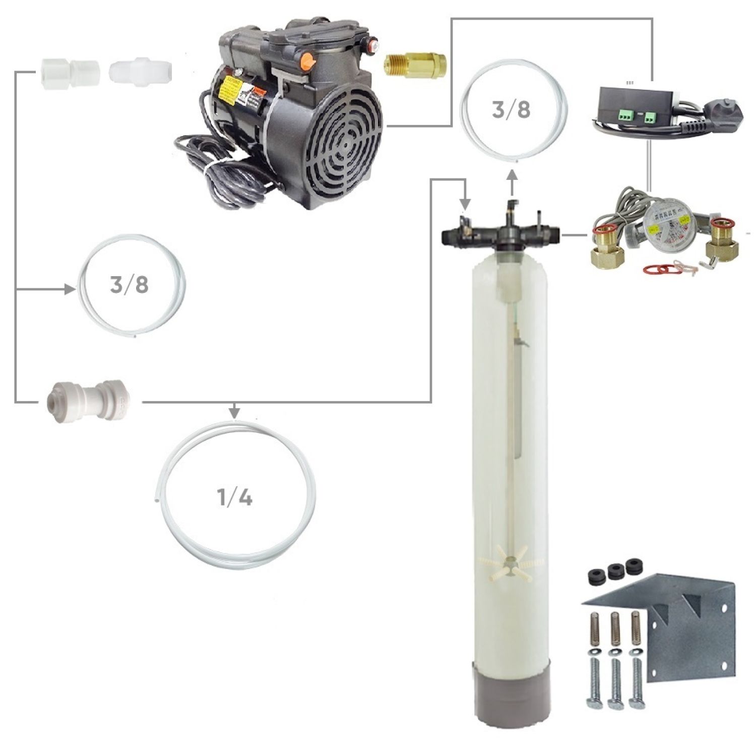 Аэрация напорная AWT 2162/CAP2/107C/DN40 Аэраторы